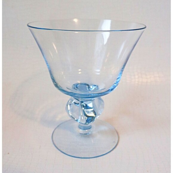 4 MCM Vintage Sweden Wine Glasses Ice Blue Skruf Drinkware Stemware Siegfried St - Picture 4 of 6